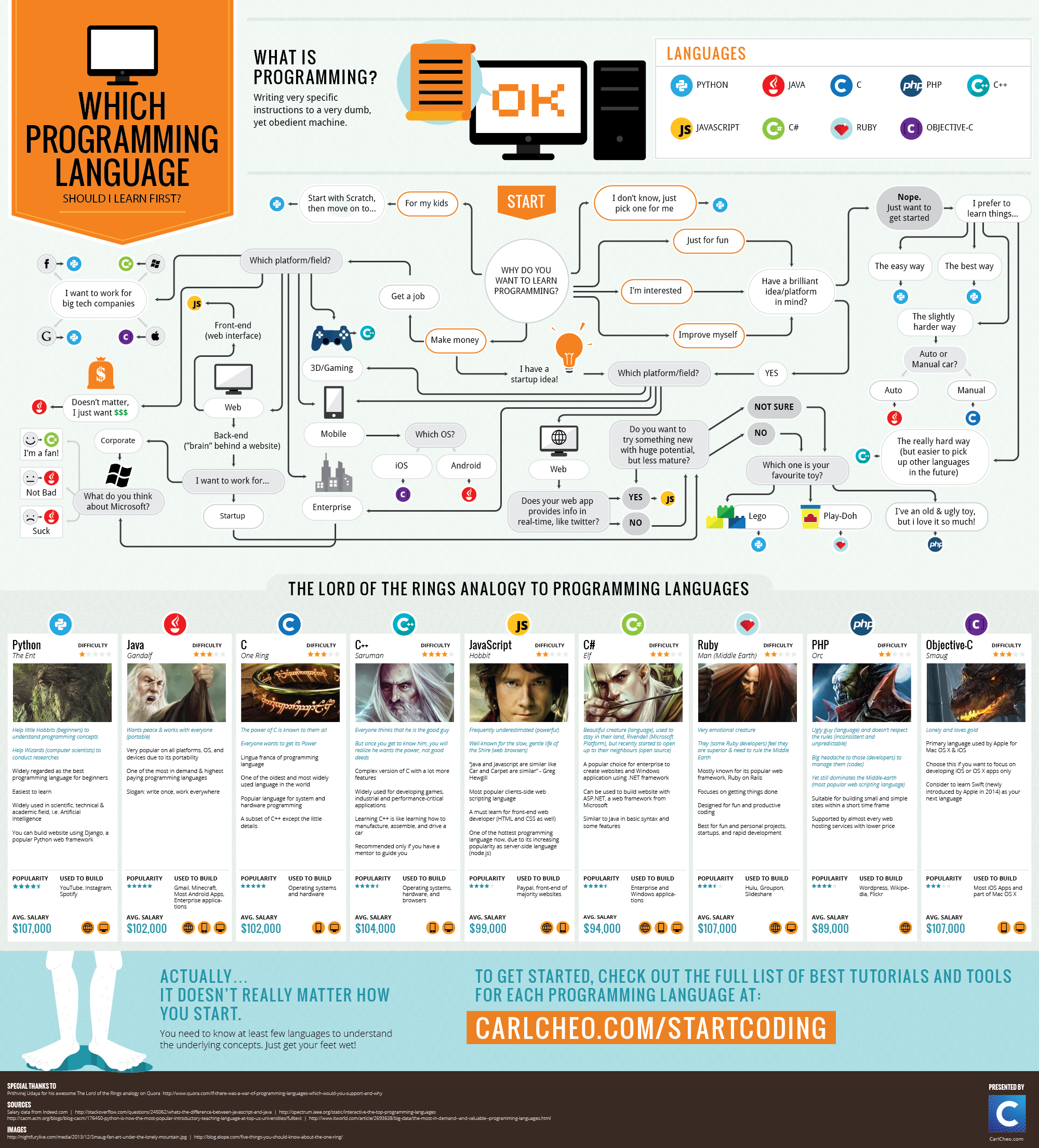 which programming language should i learn first infographic