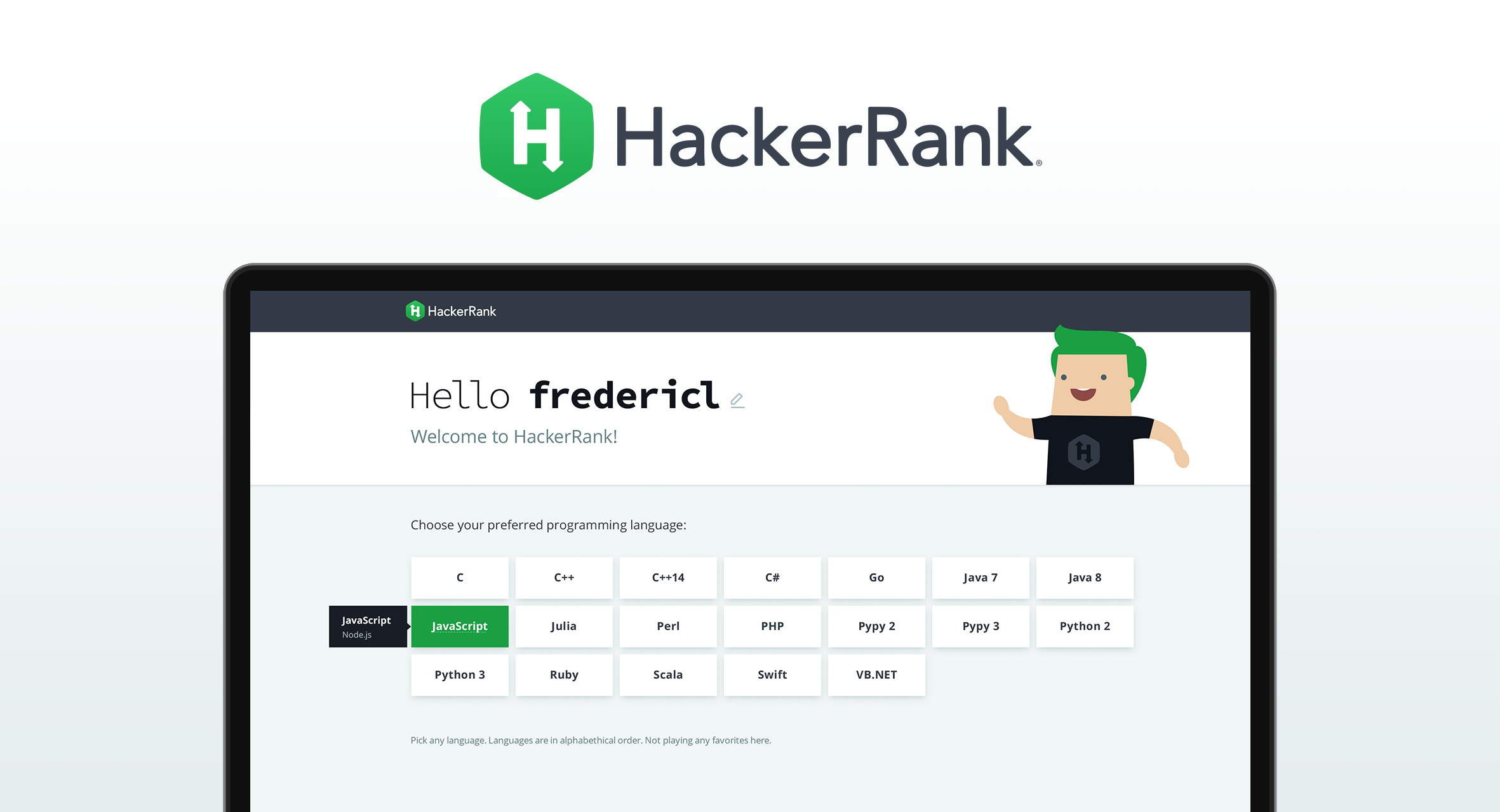 hackerrank screenshot for frederic