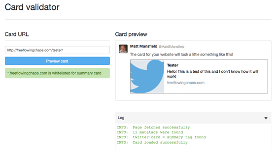 twitter card validation