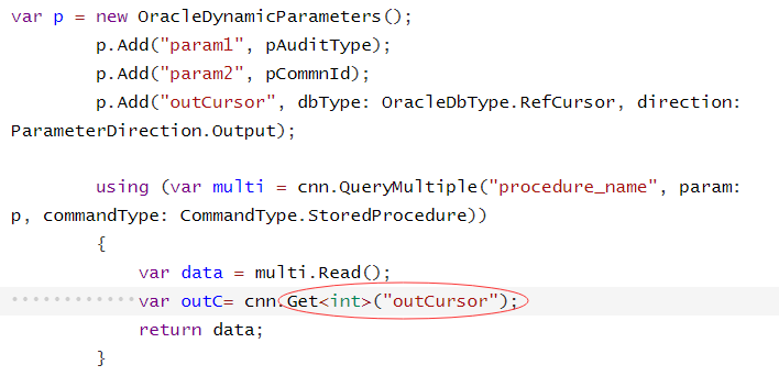Using Dapper to Operate Oracle Stored Procedures in .NET Core