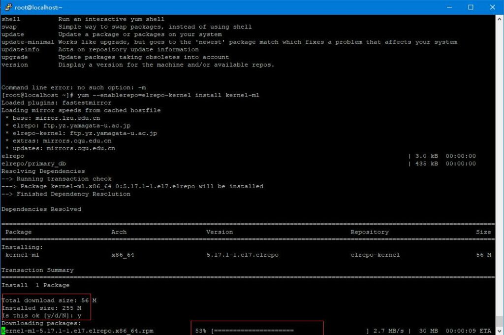 centos 7 update core